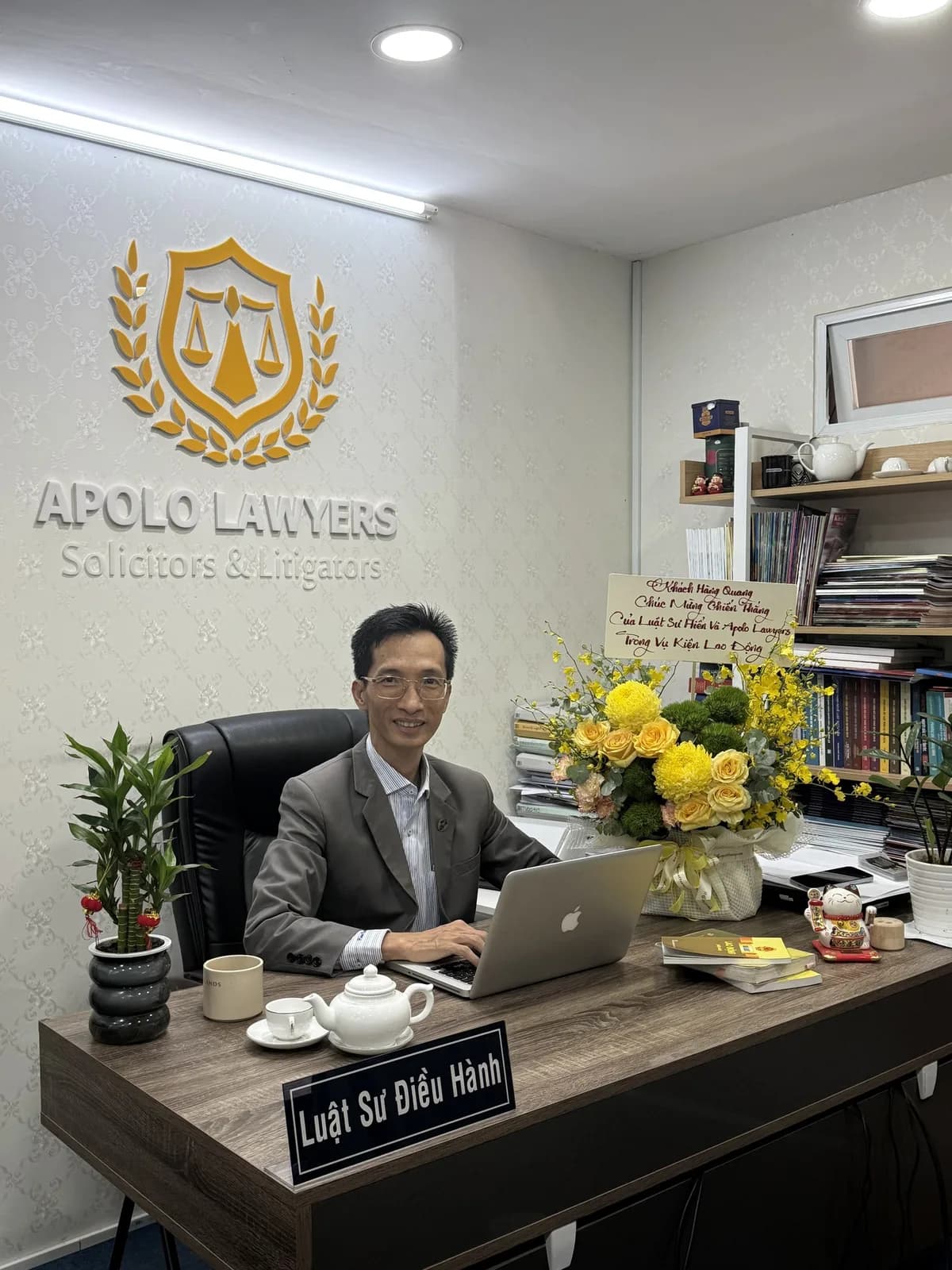 At His Desk